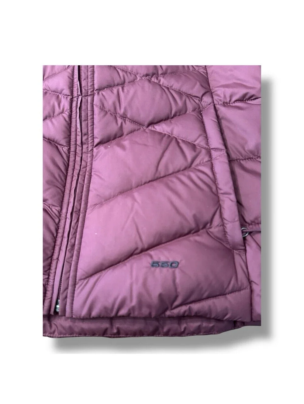 The North Face Burgundy Goose Down Puffer Vest Full Zip 550 Fill Women’s Size M